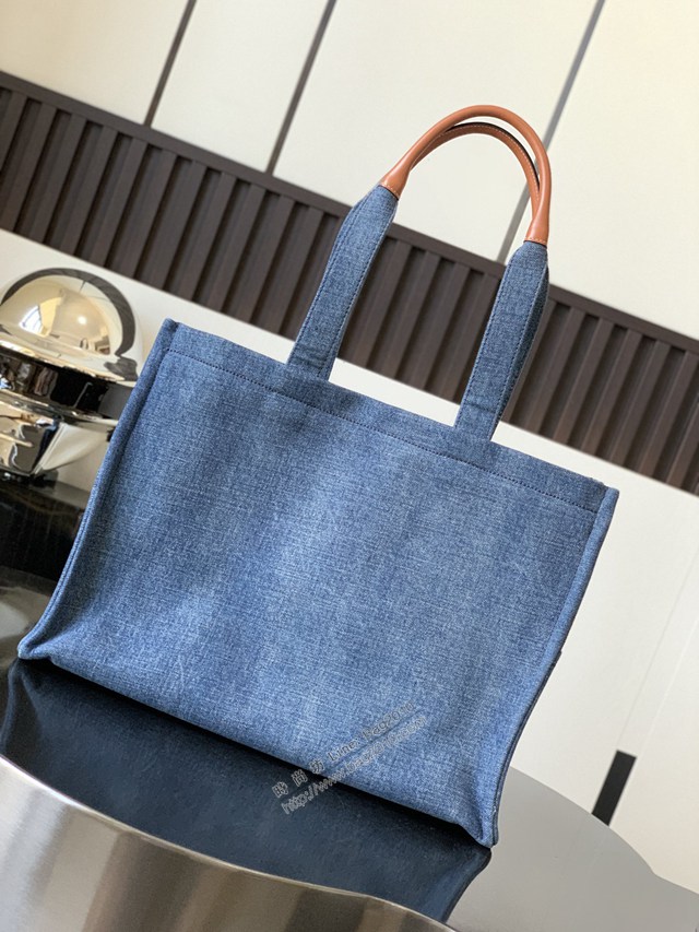 Celine專櫃2022新款牛仔藍Tote Cacbs牛仔藍托特包 賽琳丹尼藍大購物袋 sldj2295